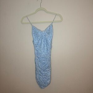 Princess Polly Sky Blue Floral Mini Dress